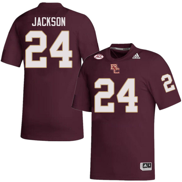 Boston College Eagles #24 Amari Jackson College Football Jerseys Stitched-Maroon